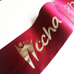 Metallic Print Logos & Text On Ribbon