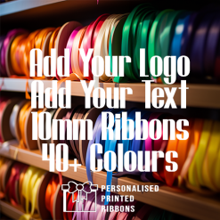 10mm Wide Narrow Custom Printed Ribbons Personalised UK Ribbon Company
