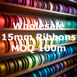 Wholesale Rolls of 15mm Wide Satin Ribbon