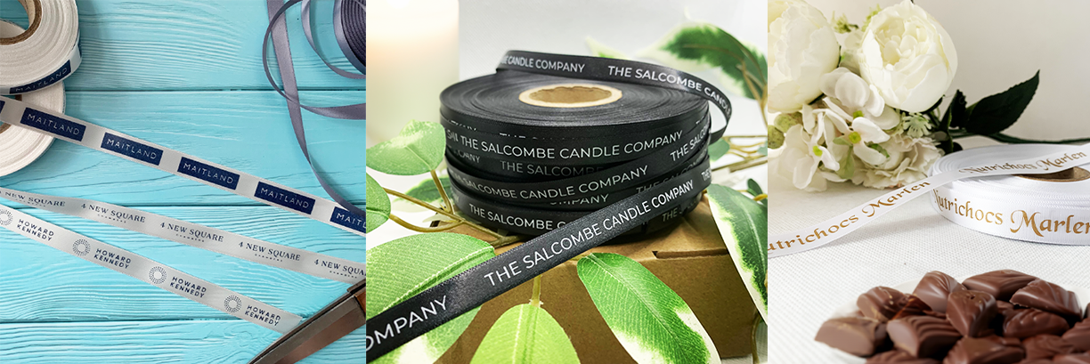 15mm Wide Personalised branded Ribbons