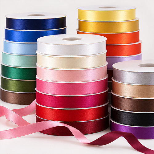 15mm Double-Faced Satin Ribbon – 100m Rolls