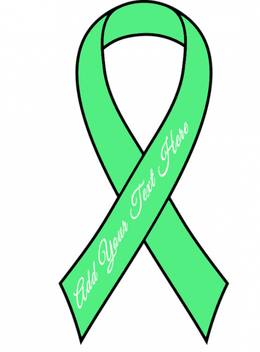 Apple Green Ready to Wear Charity Awareness Custom Printed Ribbons (Pk 25)