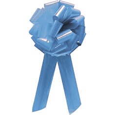 Baby Blue Pom Pom Bow