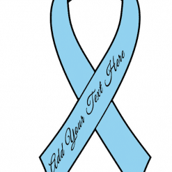 Baby Blue Ready to Wear Charity Awareness Custom Printed Ribbons (Pk 25)