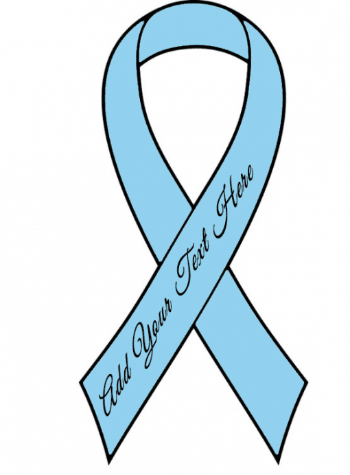 Baby Blue Ready to Wear Charity Awareness Custom Printed Ribbons (Pk 25)