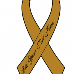 Bronze Ready to Wear Charity Awareness Custom Printed Ribbons (Pk 25)