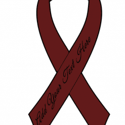 Claret Ready to Wear Charity Awareness Custom Printed Ribbons (Pk 25)