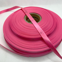 Bright Pink Logo Printed Ribbon