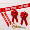 Grand Opening Ribbon Bows Scissors Sashes Package for ribbon cutting events