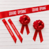 Grand Opening Package - 5m Printed Ribbon + 2 Bows + 2 Adult Sashes