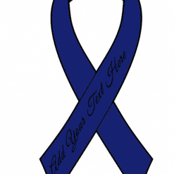 Navy Ready to Wear Charity Awareness Custom Printed Ribbons (Pk 25)