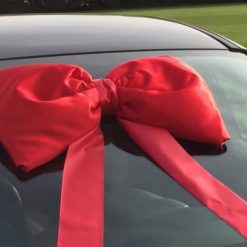 RED CAR BOW BY PERSONALISED PRINTED RIBBONS