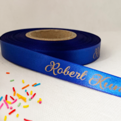Red 15mm Printed Satin Ribbon
