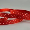 20m Red Polka Dot Printed Ribbon – 10mm
