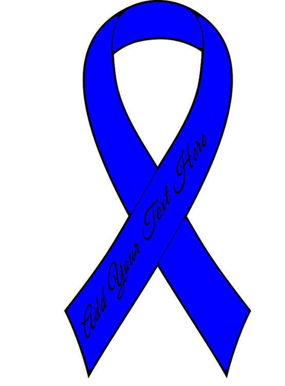 Royal Blue Awareness Ribbon (Pack of 10) - Printed Ribbon UK