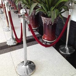 Silver Coloured Stanchion Poles For Grand Openings x 2 - Image 3