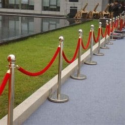 Alternative view of Silver Coloured Stanchion Poles For Grand Openings x 2