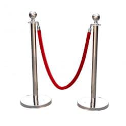 Silver Coloured Stanchion Poles For Grand Openings x 2 - Image 5