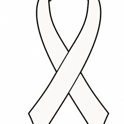 White Ready to Wear Charity Awareness Ribbons (Pk 25)