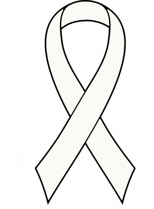 White Ready to Wear Charity Awareness Ribbons (Pk 25)