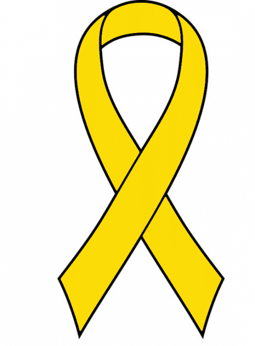 Yellow Ready to Wear Charity Awareness Ribbons (Pk 25)