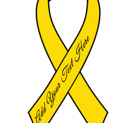 Yellow Ready to Wear Charity Awareness Custom Printed Ribbons (Pk 25)