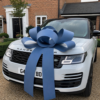 BLUE CAR BONNET BOW
