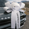 Custom Branded Car Bows For Land Rover By Personalised Printed Ribbons Next Day Delivery