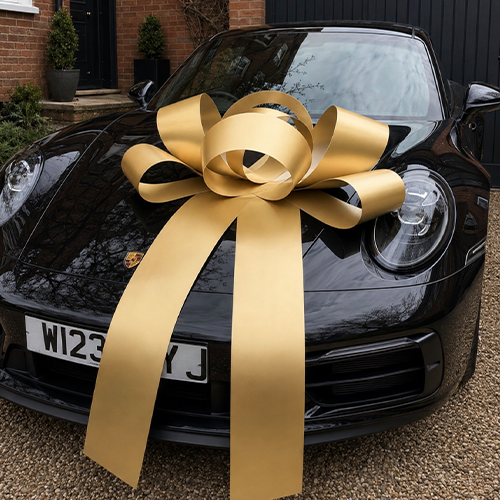 GOLD CAR BONNET BOW