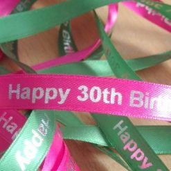 Emerald Green Logo Printed Ribbon, Green Printed Ribbons