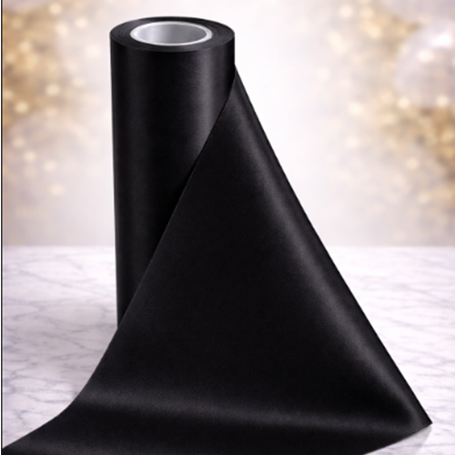Black 290mm Wide Satin Ribbon
