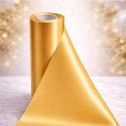 Gold Extra Wide Satin Ceremonial Ribbon – 12″ Wide (20m)