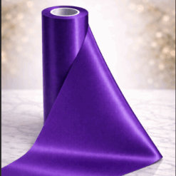 Purple Extra Wide Satin Ceremonial Ribbon – 12″ Wide (20m)