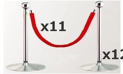 Stanchion grand opening with ropes