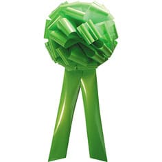 lime green pom pom bow