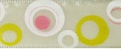Yellow  retro printed ribbons