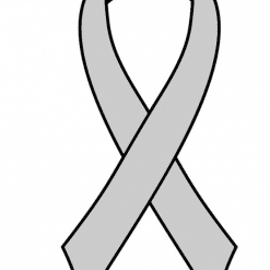Silver Grey Ready to Wear Charity Awareness Ribbons (Pk 25)