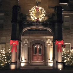 Big Red Outdoor Bows For Hotels & Buildings