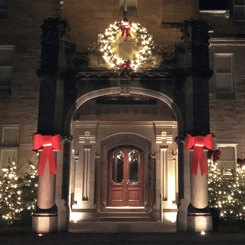 Big Red Outdoor Bows For Hotels & Buildings