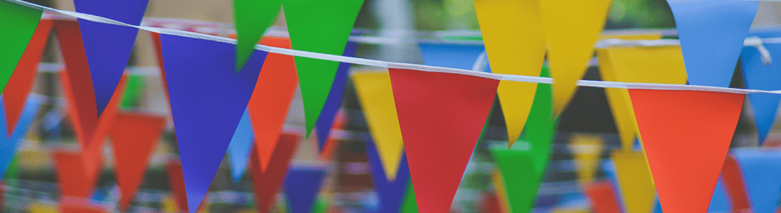 Giant Bunting Brand Colour Events Instant Dispay Reusable Plastic