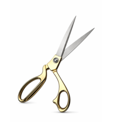 Large Silver & Gold Ceremonial Scissors