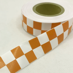 Orange Checked Ribbon