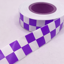 Purple Checked Ribbon