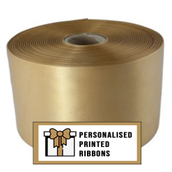 Antique Gold Custom Printed Wide Ribbon