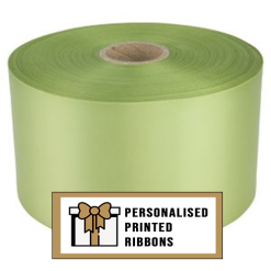 Apple Green Custom Printed Wide Ribbon