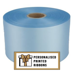 Baby Blue Custom Printed Wide Ribbon