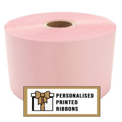 Baby Pink Custom Printed Wide Ribbon