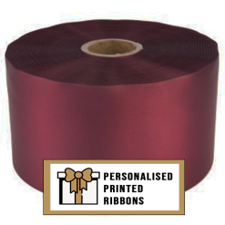 Burgundy Custom Printed Wide Ribbon