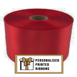 Red Custom Printed Wide Ribbon
