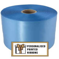 Cornflower Blue Custom Printed Wide Ribbon